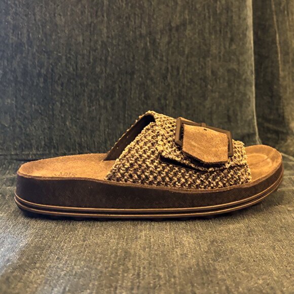 Fantasy Sandals - Korina Black Knit Raffia - Multiple Sizes (NEW W/ BOX) - Picture 1 of 3